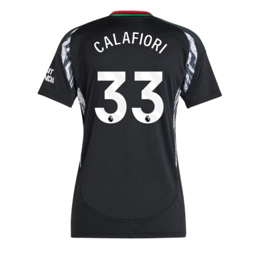 Fotballdrakt Dame Arsenal Riccardo Calafiori #33 Bortedrakt 2024-25 Kortermet